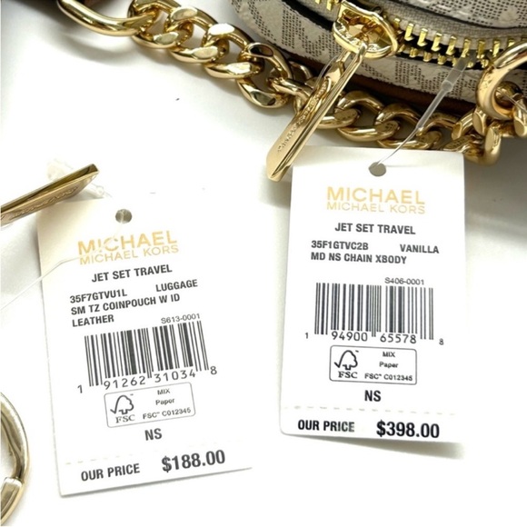 Michael Kors JST Medium Logo Crossbody & Matching Coinpouch Card Case Wallet - Picture 15 of 15